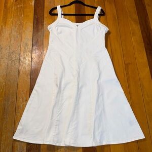 Lauren Ralph Lauren White Denim Flit & Flare Dress Size 10 *faint stains on back